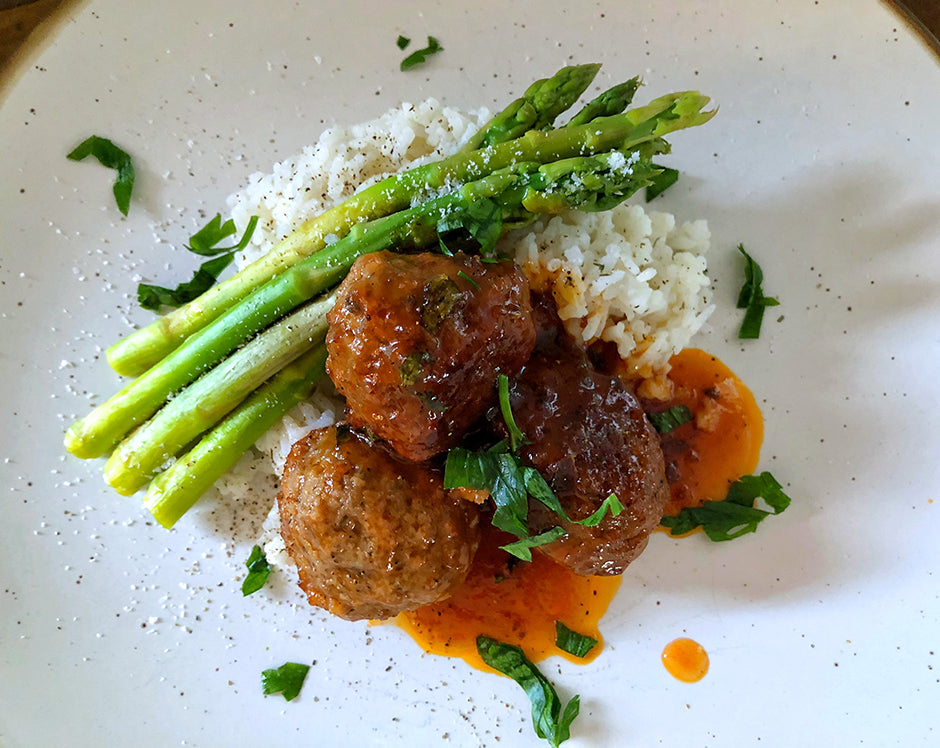 Quick Meatballs with Strawberry Jalapeño BBQ Sauce